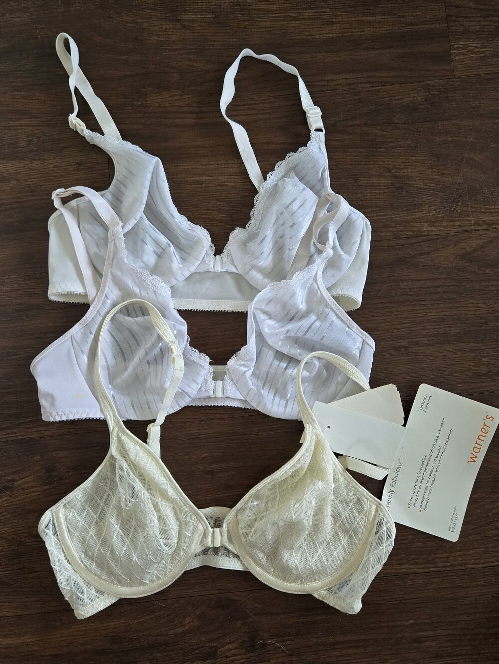Vintage Warner's Front Close Unlined Bras 34B Set Of 3